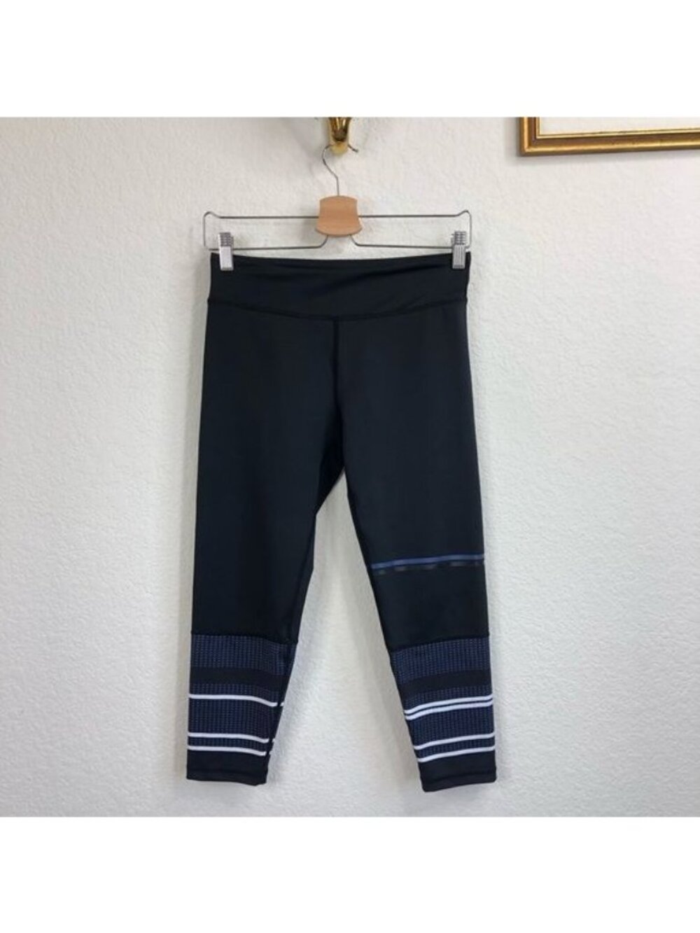 Lilybod Cia Striped Cropped Banded Leggings